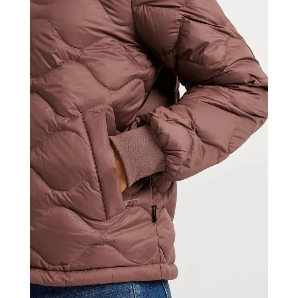 Eddie Bauer Shaw 650 Down Bomber Jacket Womens TXL Puffer‎ Quilted Full Zip New